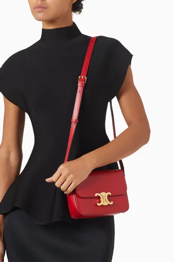 Teen Triomphe Shoulder Bag in Leather