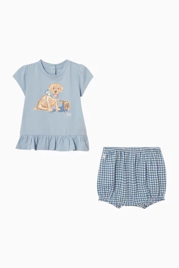 Peplum T-shirt & Shorts Set