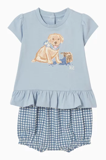 Peplum T-shirt & Shorts Set