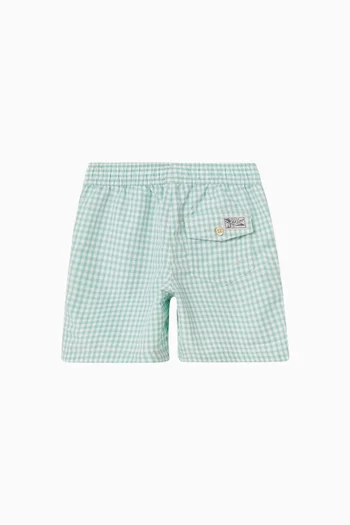 Check Print Swim Shorts