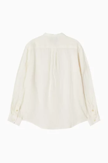 Postboy Band Shirt in Linen