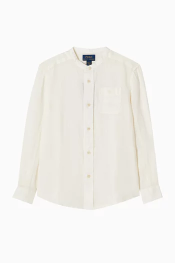 Postboy Band Shirt in Linen
