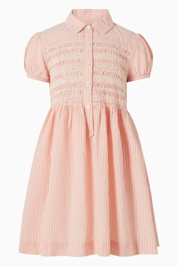 Striped Dress in Cotton-seersucker