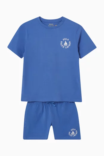 Logo Drawstring Sweat Shorts