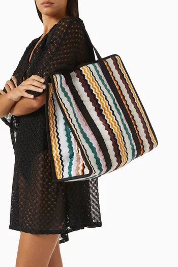 Aura Pattered Tote Bag in Cotton