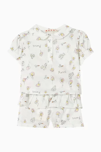Camilla-print Top in Cotton