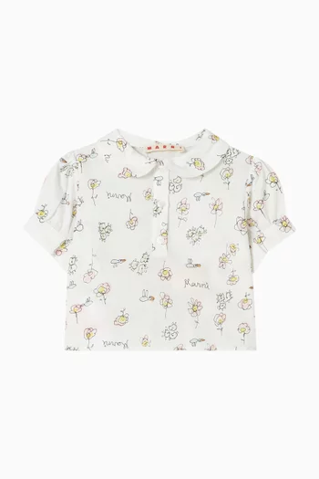 Camilla-print Top in Cotton