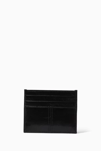 Logo Card Holder in Leather