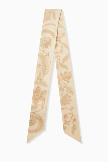 Daffodil Garden Tie Band in Silk-twill