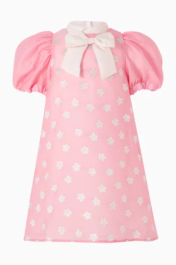 Puff Sleeve Shift Dress