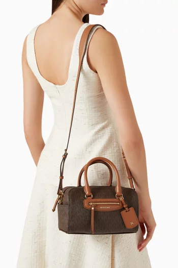 Extra Small Jet Set Duffle Crossbody Bag in Signature Logo Canvas