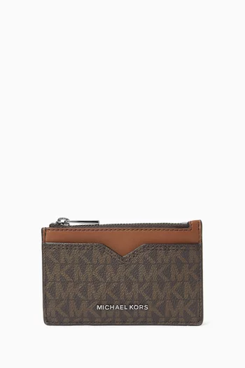 Hudson Signature Logo Card Case in Coated-canvas