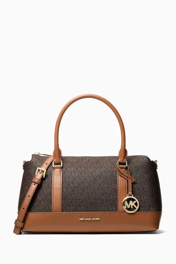 Medium Andie Satchel in Logo-print Canvas