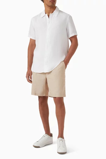 Beach Shorts in Linen-blend