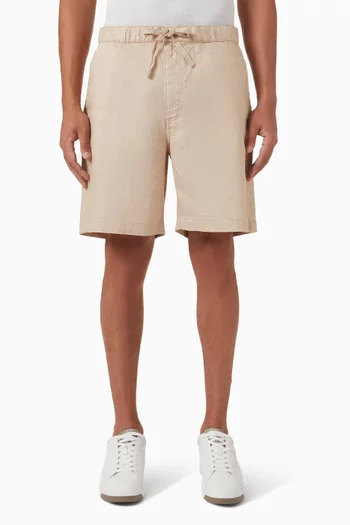 Beach Shorts in Linen-blend