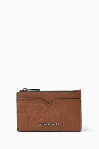 Hudson Logo-embossed Card Case in Leather
