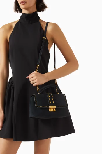 Small Tribeca Convertible Shoulder Bag in Suede