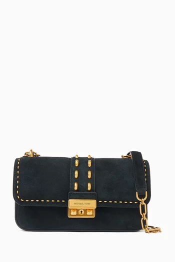 Small Tribeca Convertible Shoulder Bag in Suede