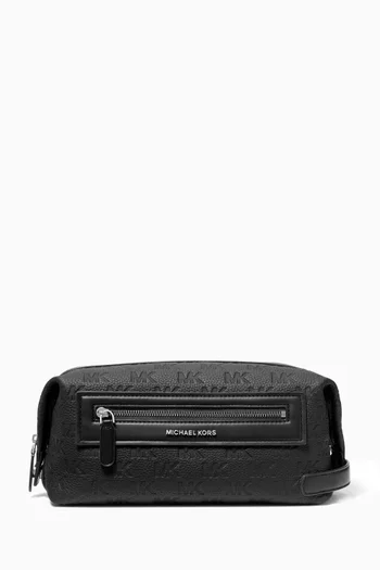 Jet Set Logo Embossed Travel Kit Bag