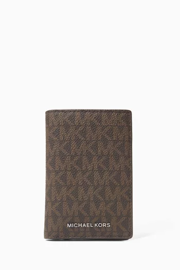 Bifold Card Case in Logo Canvas