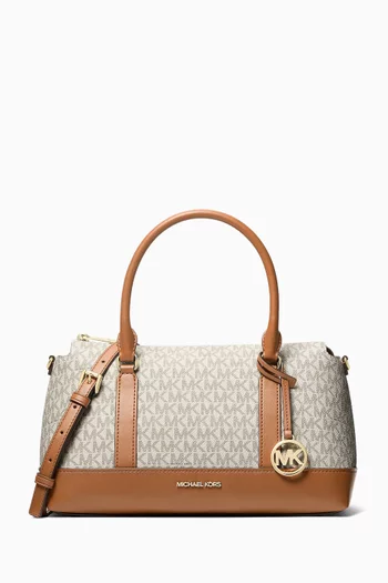 Medium Andie Satchel in Logo-print Canvas