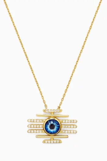 Eye Seek Diamond Necklace in 18kt Gold