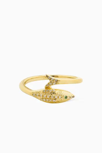 Huwaita Diamond Ring in 18kt Yellow Gold