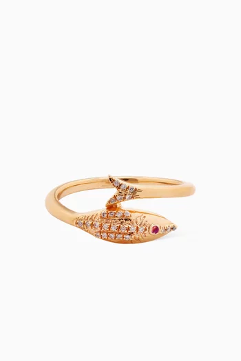 Huwaita Diamond Ring in 18kt Rose Gold