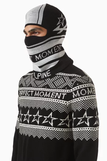 Logo Balaclava in Merino Wool
