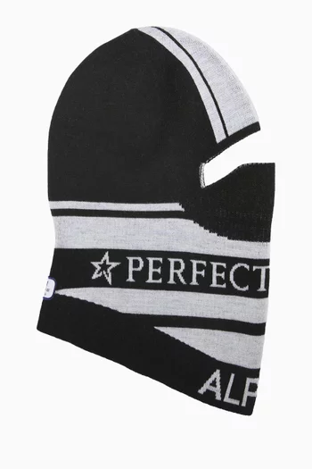 Logo Balaclava in Merino Wool