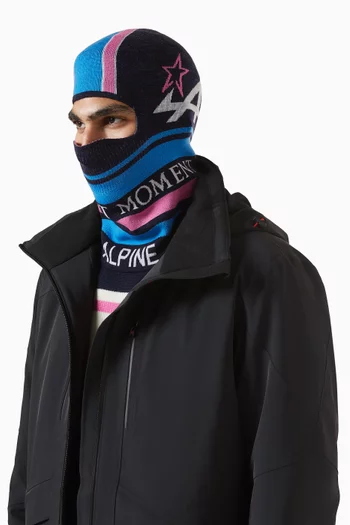 Logo Balaclava in Merino Wool