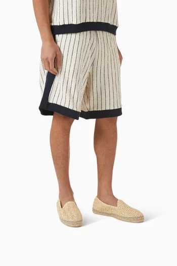 Flat Espadrilles in Woven Tweed