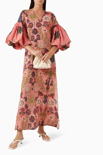 Yasmin Floral-print Kaftan