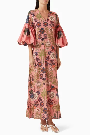 Yasmin Floral-print Kaftan