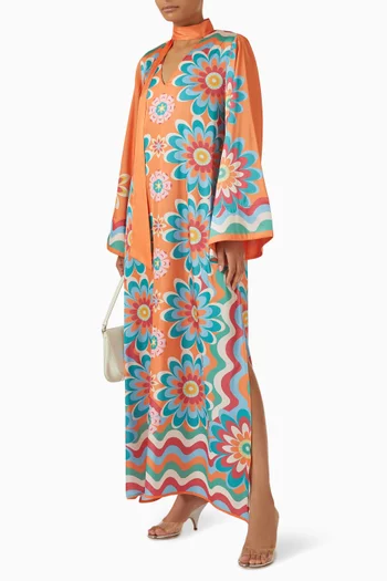 Indy Kaftan in Silk-satin