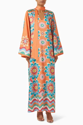 Indy Kaftan in Silk-satin
