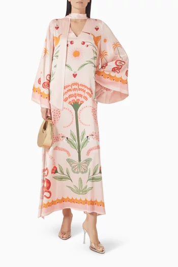 Ray Kaftan in Silk-satin