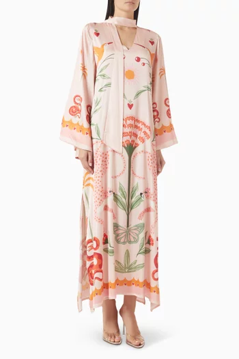Ray Kaftan in Silk-satin