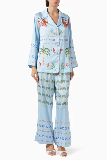 Rhea Printed Shirt & Pants Set