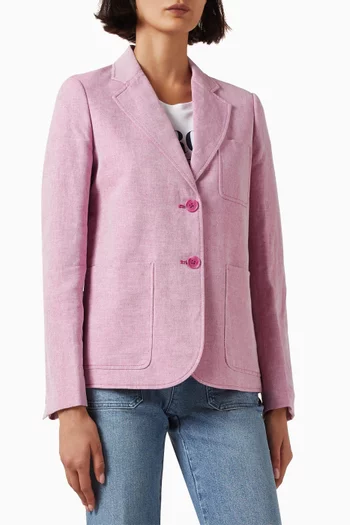 Single-breasted Blazer in Linen-cotton