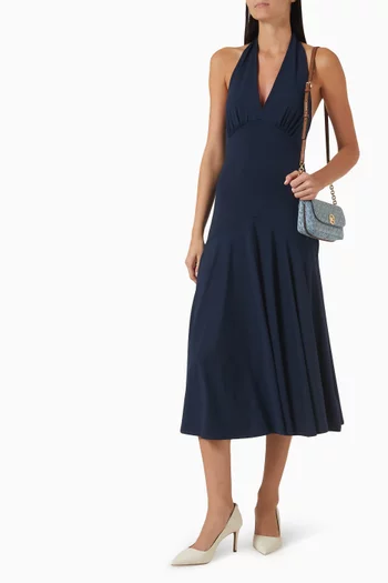 Halter Midi Dress in Jersey