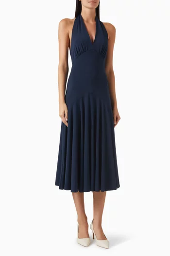 Halter Midi Dress in Jersey