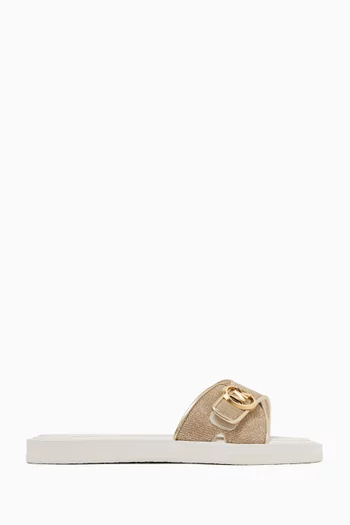Pool Slides in Metallic Mesh