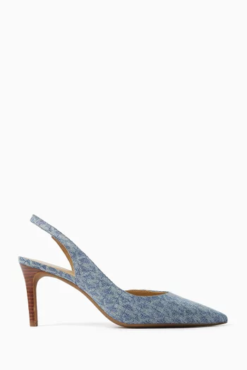 Alina Flex Slingback Pumps in Denim