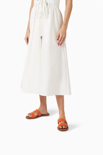 Erin Flat Sandals in Leather