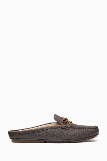 Greta Monogram Mules in Coated-canvas