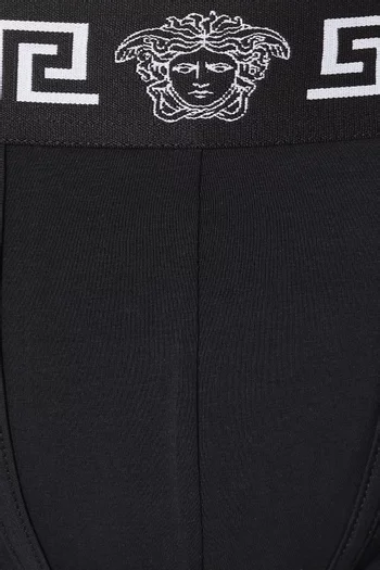 Greca Border Trunks in Organic Cotton