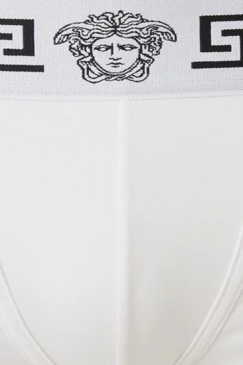 Greca Border Boxer Briefs in Organic Cotton