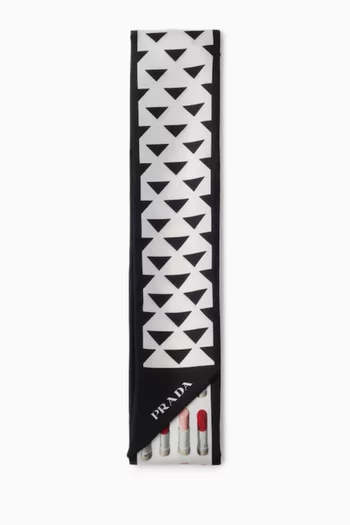 Skinny Scarf in Silk-twill