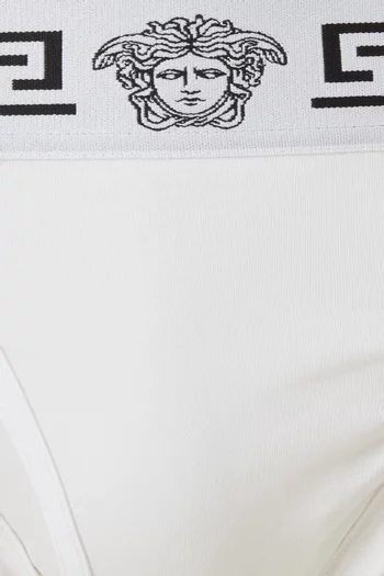 Greca Border Briefs in Organic Cotton